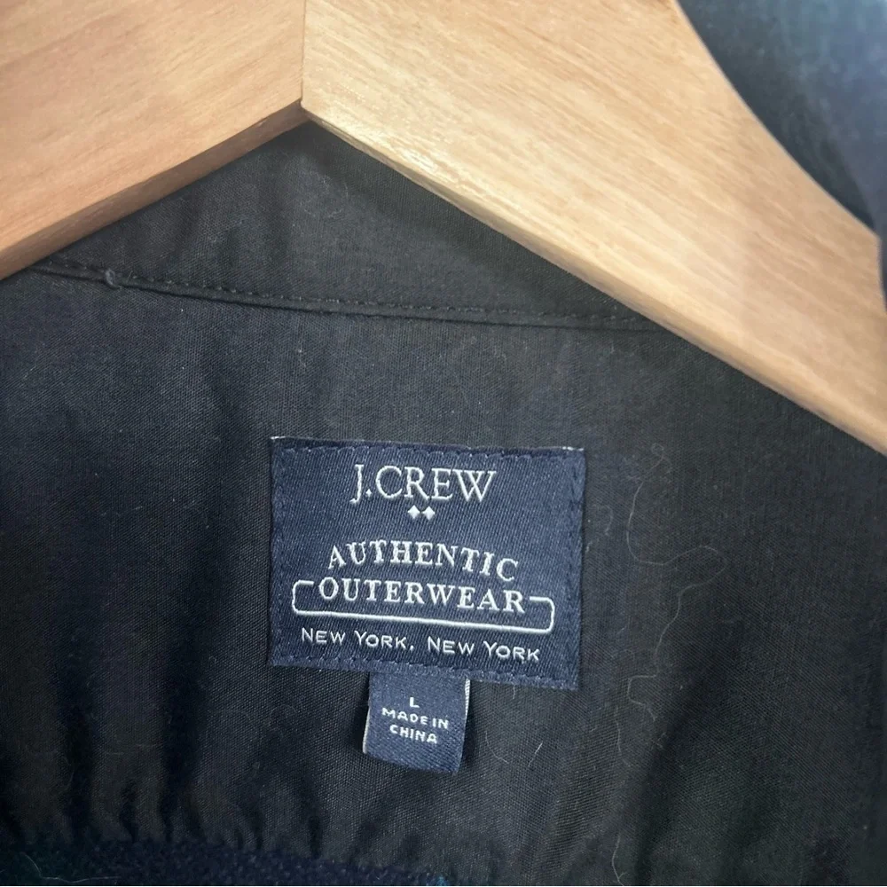 J. Crew plaid shirt jacket green size large